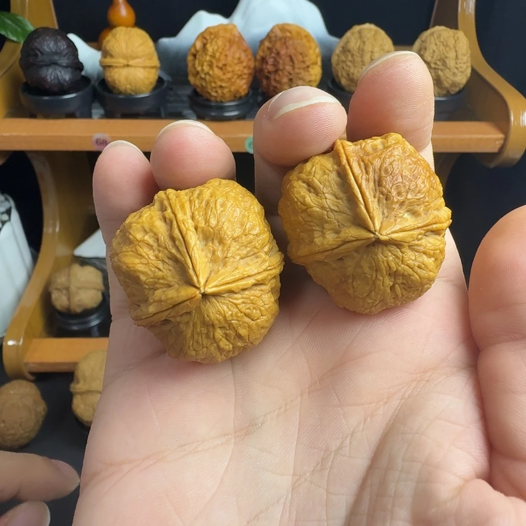 文玩核桃把件16号树文丁字3536尺42克重