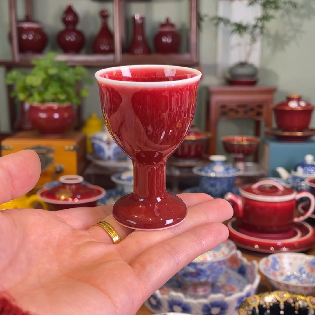 清欢雅玩原矿郎红福利小酒杯