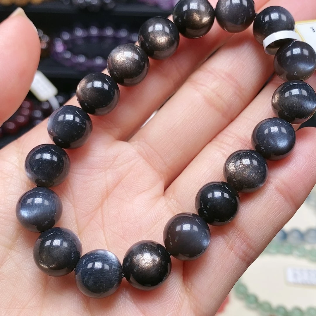 长石手串未镶嵌黑骨干