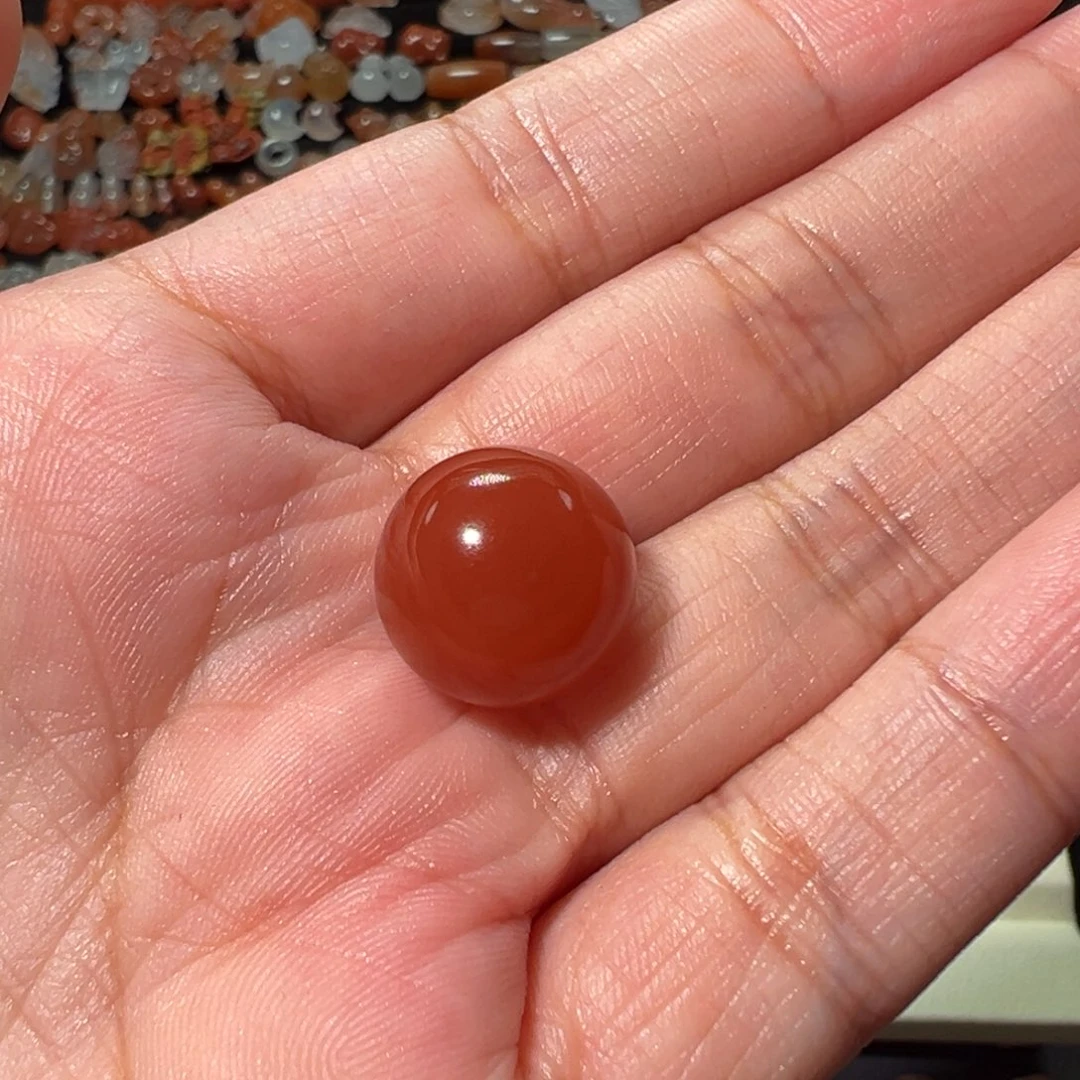 平****南红玛瑙冰飘未镶嵌单珠