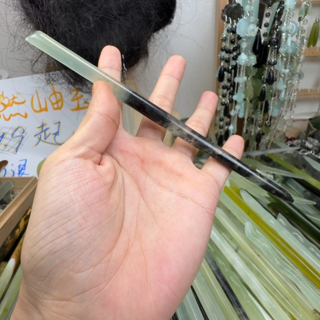 蛇纹石玉合金发饰