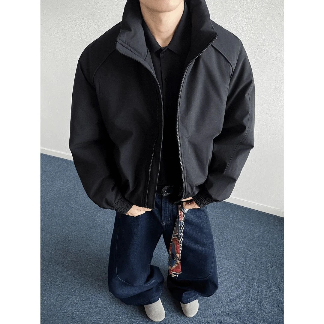 双拉链美式三防立领棉服男女同款夹克冬季棉衣宽松百搭保暖外套潮