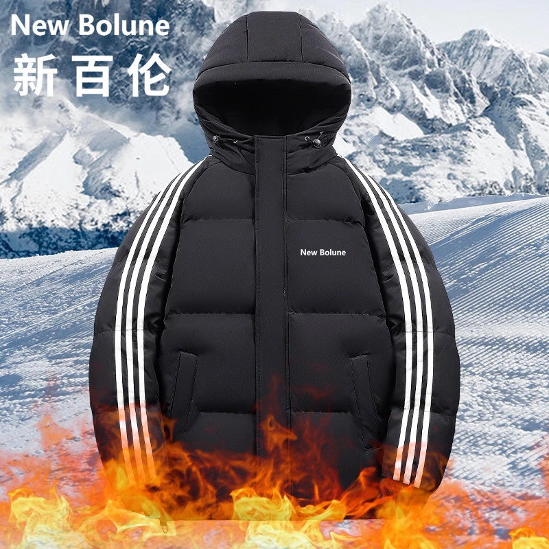 NEW BOLUNE/新百伦棉衣秋冬男女加厚休闲棉服外套情侣连帽棉衣男