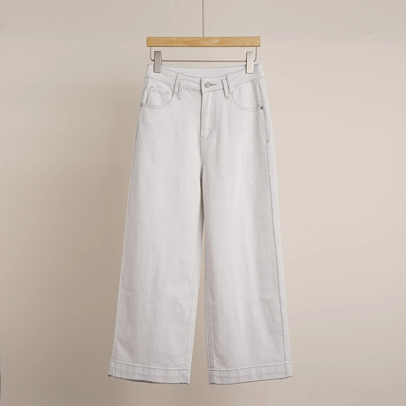 出法国 休闲宽松阔腿女士牛仔裤（250910）2357