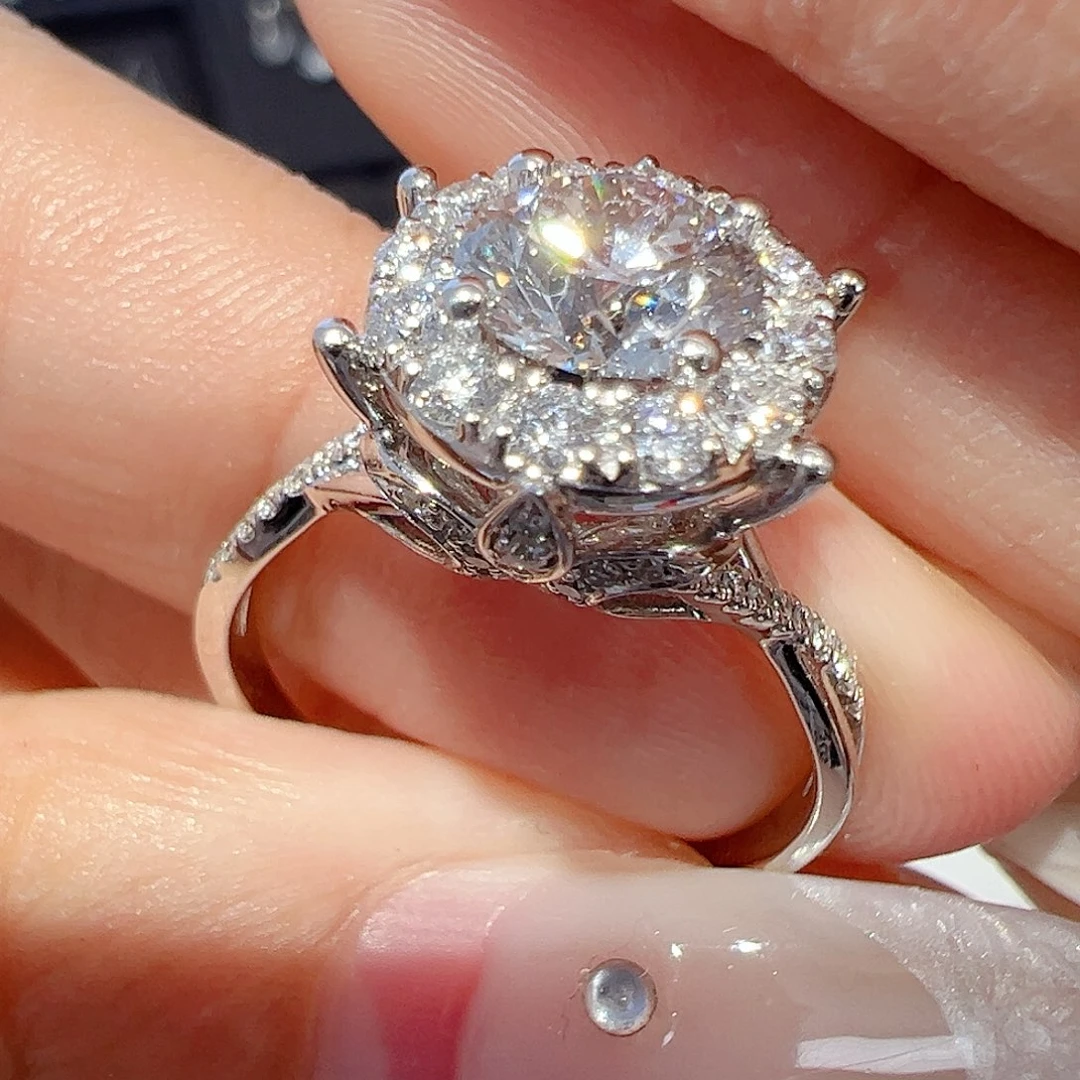 实验室培育钻石18K金镶嵌1.089