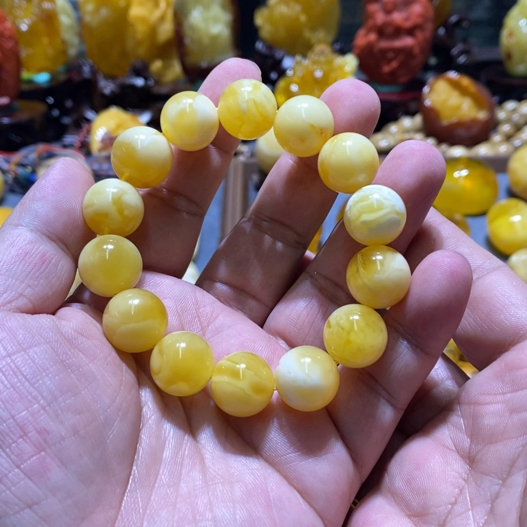 裸石蜜蜡未镶嵌手串