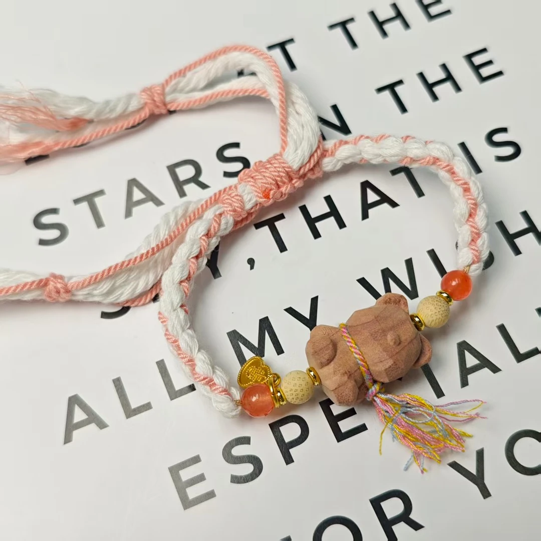 非金属布艺手链 【乖乖熊】小熊编织手链15+(多样发其一) XF219