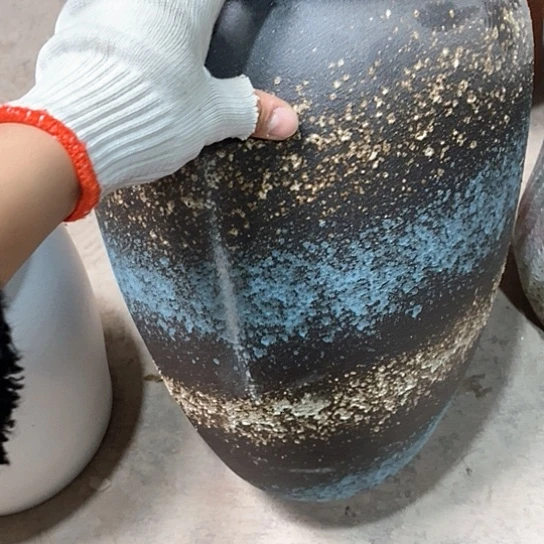 紫砂花盆口26高度41黑刷