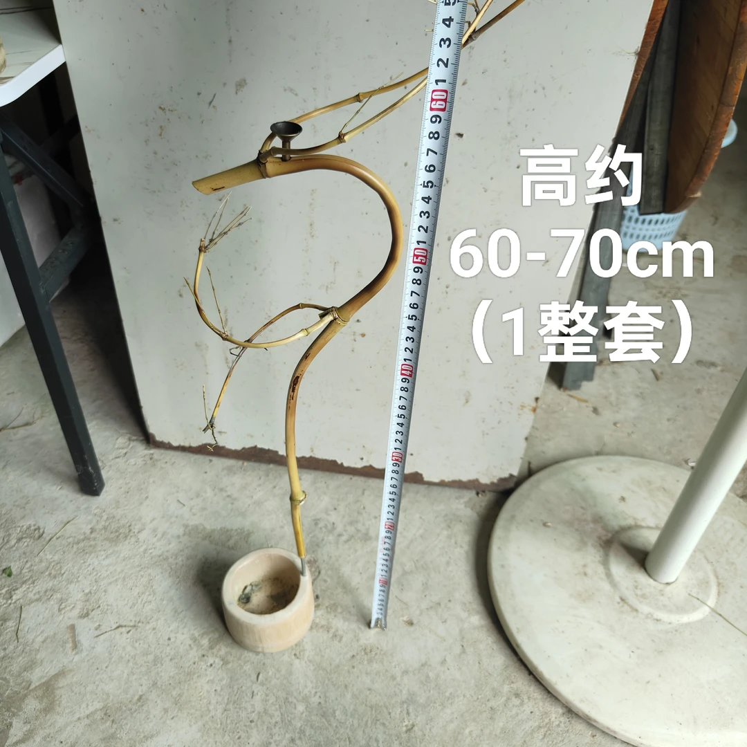 一物一拍纯手工竹制龙头挂香架竹子原材料倒流香摆件绿色全手工