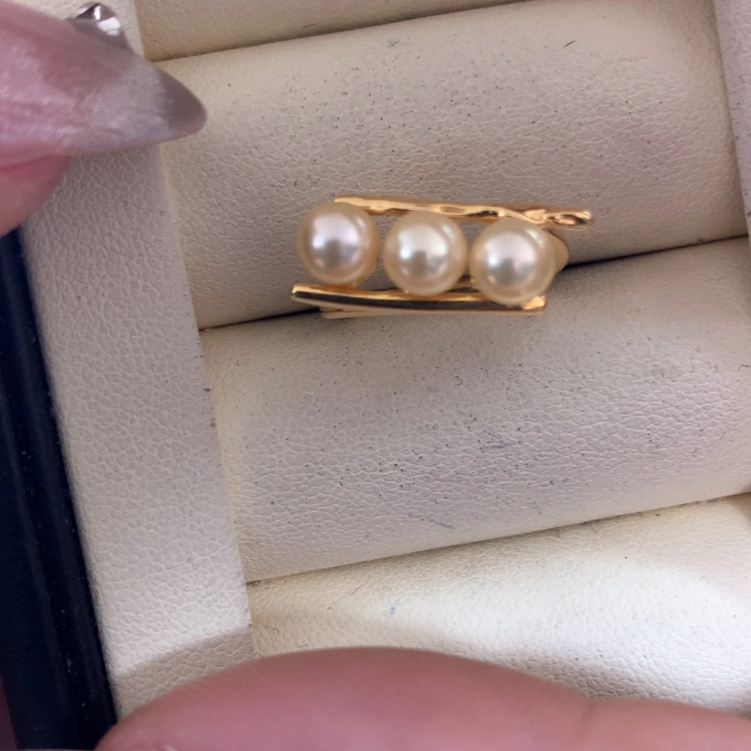 海水珍珠戒指银S925镶嵌