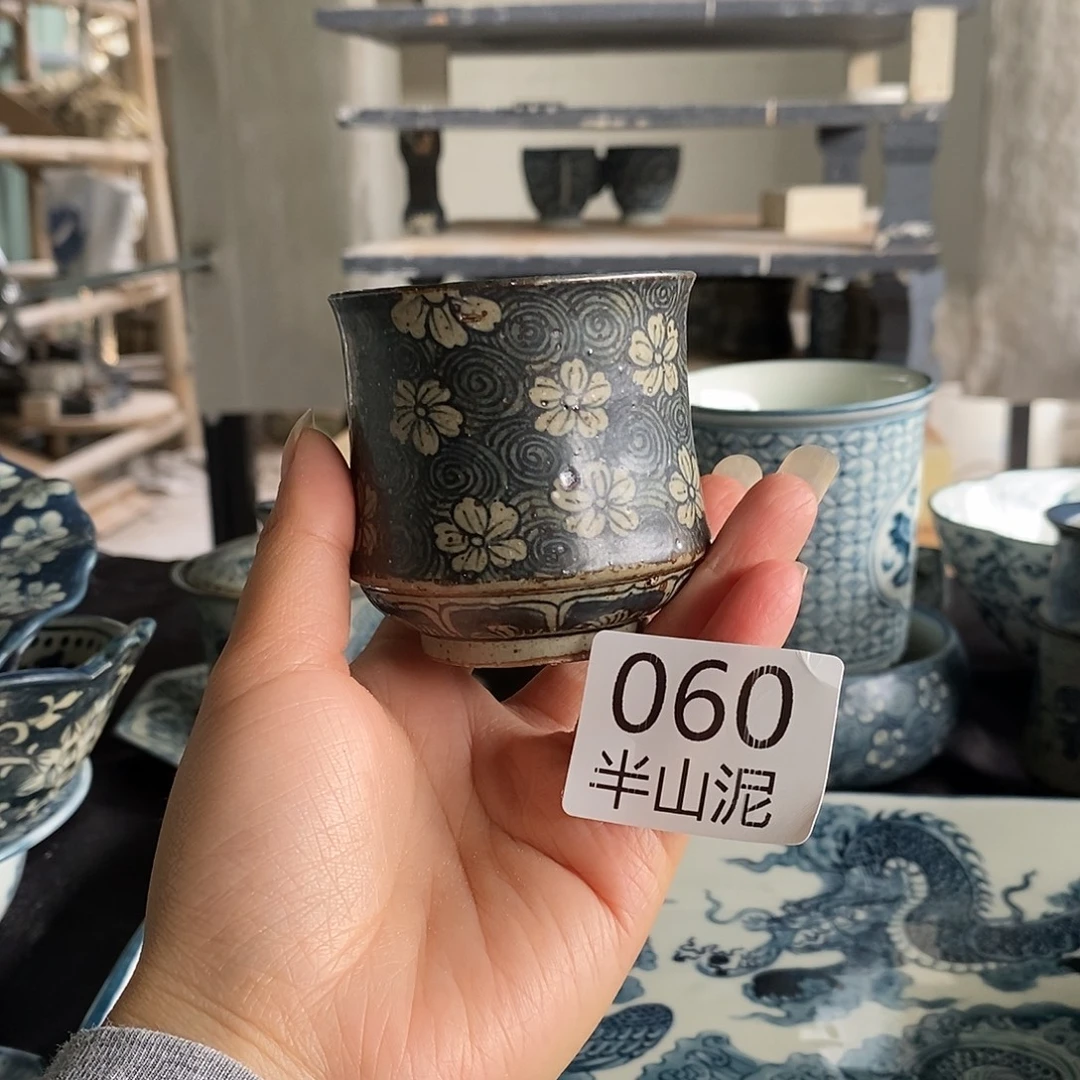 ****凡陶手工手绘青花高温陶瓷