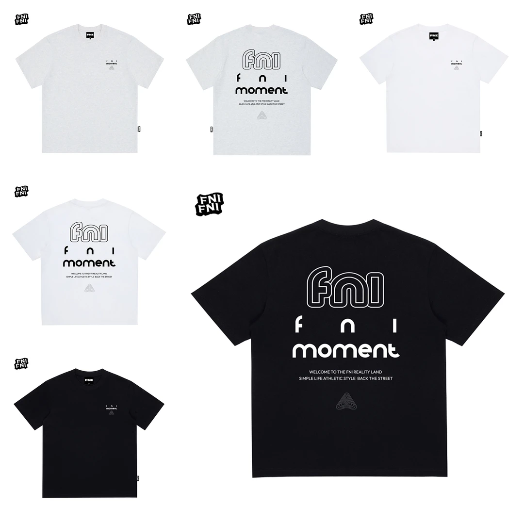 FNI黑标（圆圈跑道）运动透气纯棉男女同款t恤美式圆领情侣长短袖夏