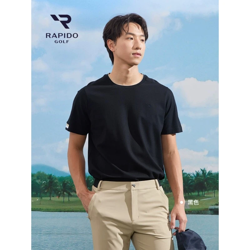 RAPIDO雳霹道2025年春季男士GOLF高尔夫圆领短袖套头T恤VN5142C14