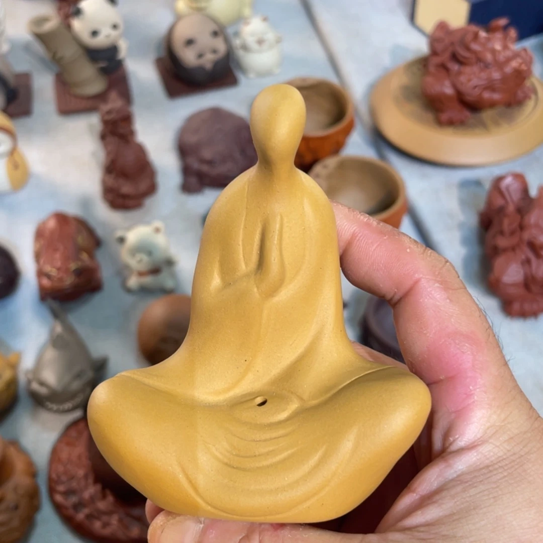 【闪购商品】紫砂茶宠黄锻无相佛