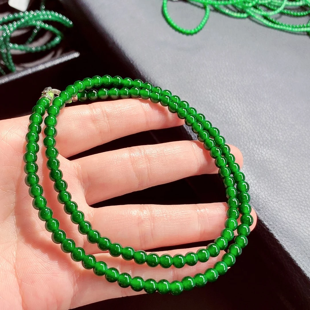 翡翠未镶嵌毛衣链