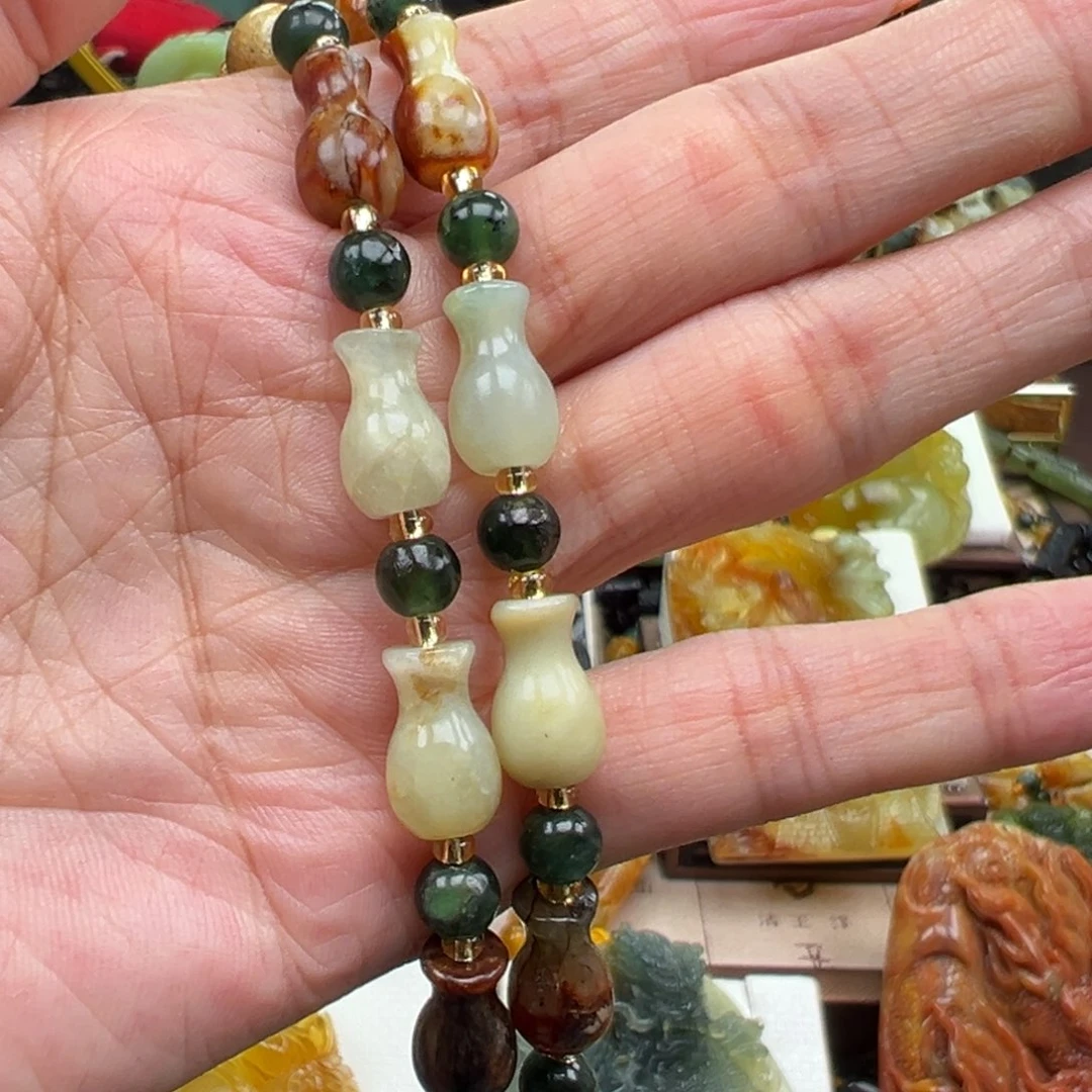 缘***竹岫玉未镶嵌挂件链子