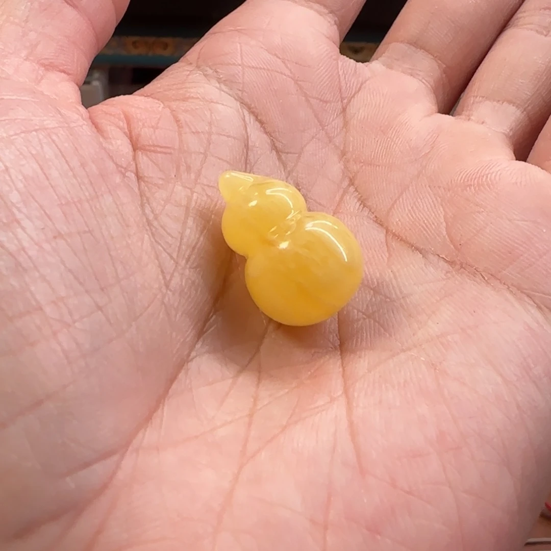 琥珀未镶嵌珠宝奇石葫芦蜜蜡