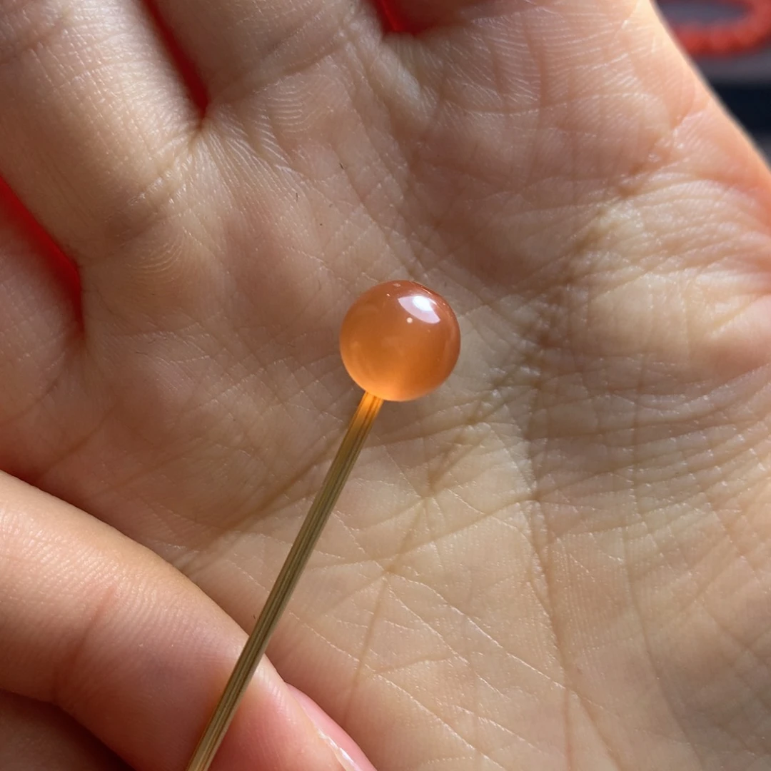 南红玛瑙冰橘单珠未镶嵌
