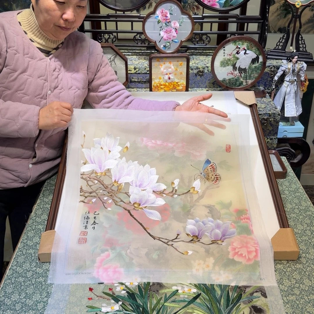 刺绣手工苏绣工艺单面绣片