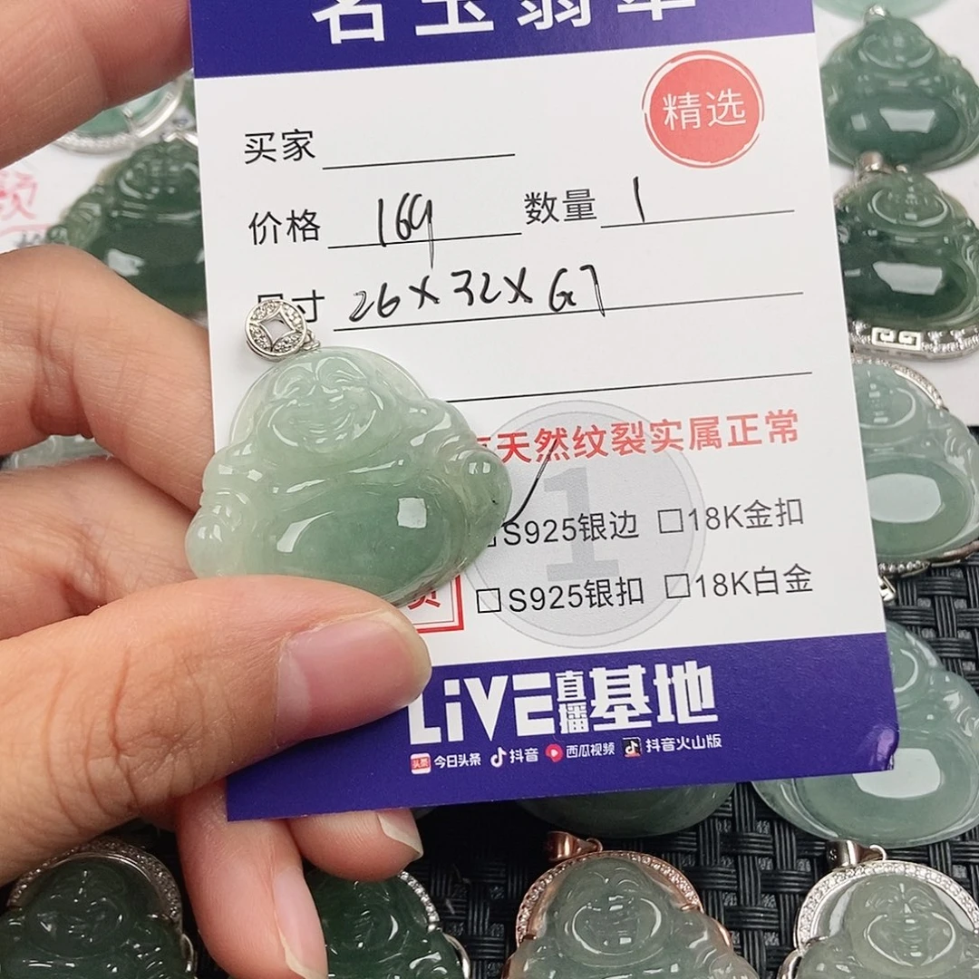 翡翠银S925镶嵌颈饰