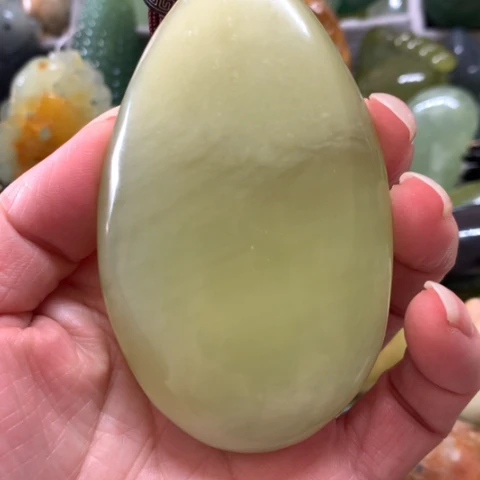 蛇纹石玉未镶嵌手把件