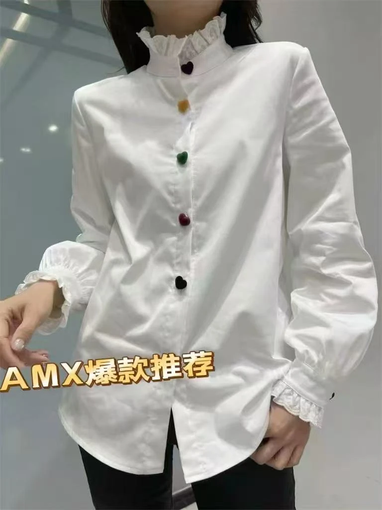 欧洲站2024秋冬欧货芭依女装宽松时尚休闲百搭纯色格纹衬衫网红