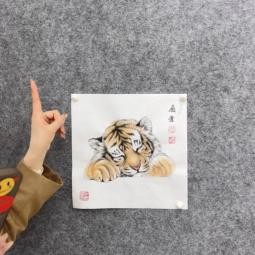 国画赵庆业老师亲笔手绘月