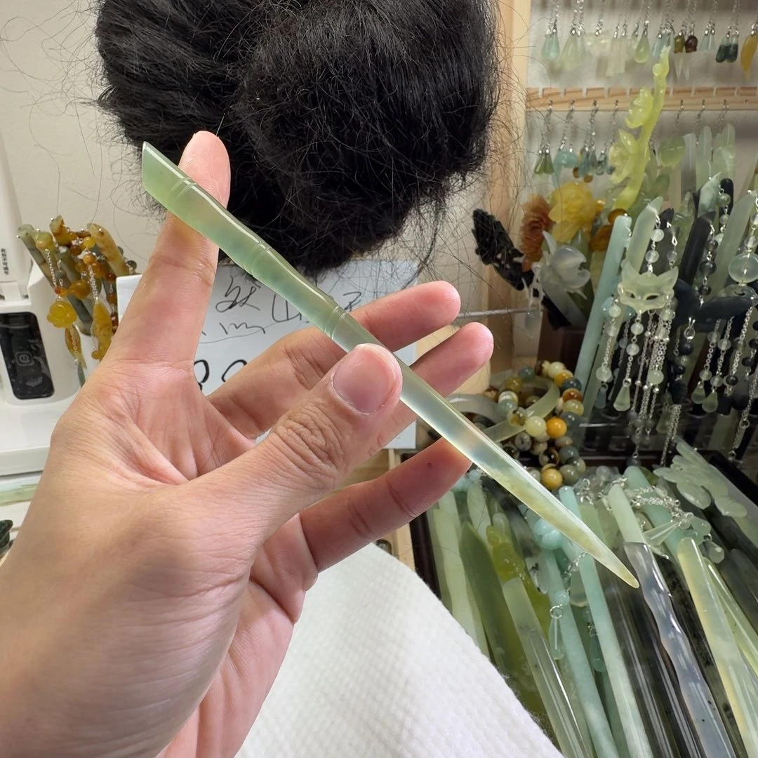 蛇纹石玉发饰未镶嵌S****y