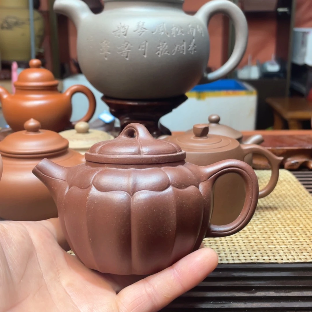 茶壶紫砂紫泥高合菱