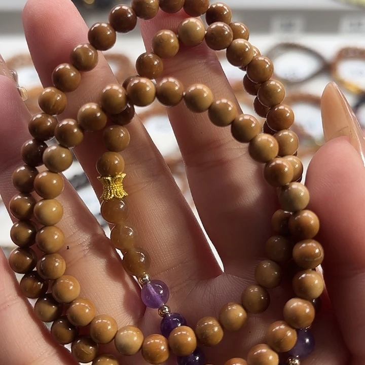 菩提根/象牙果吊坠黄色