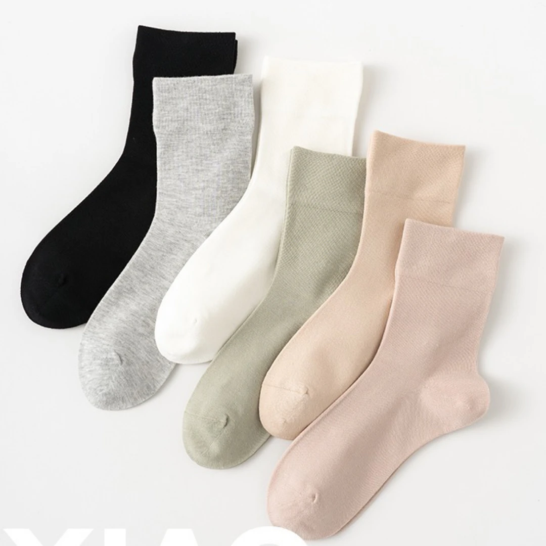25年秋冬款棉小妹桑蚕丝无压松口女袜