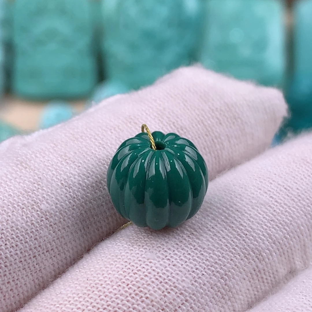 绿松石未镶嵌瓜珠卡12