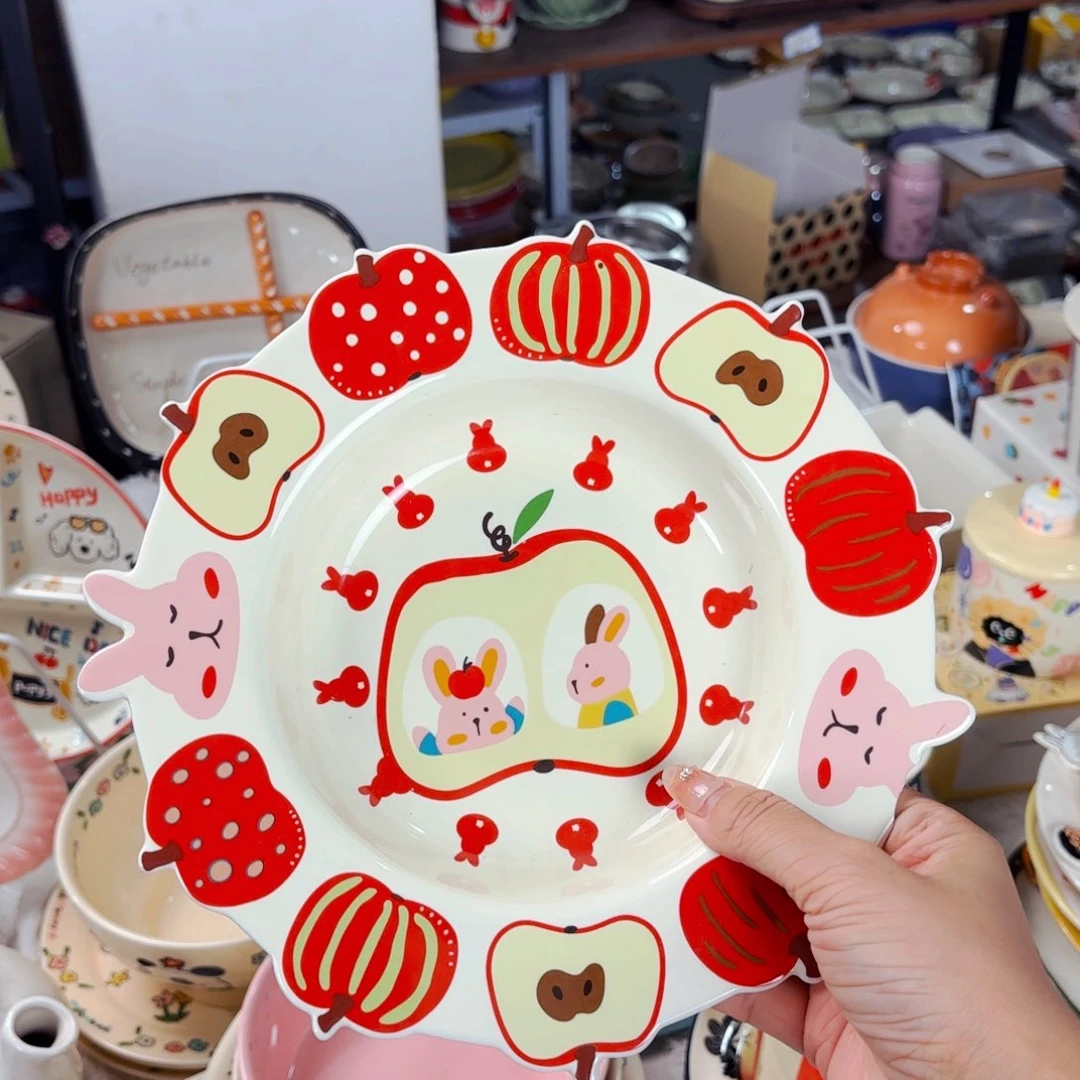 陶瓷平安喜乐兔十寸餐盘全品