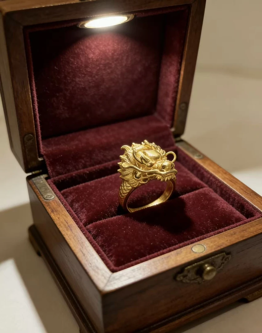 合金戒指 合金戒指【龙头活口戒指】男士  轻奢  气质霸气款