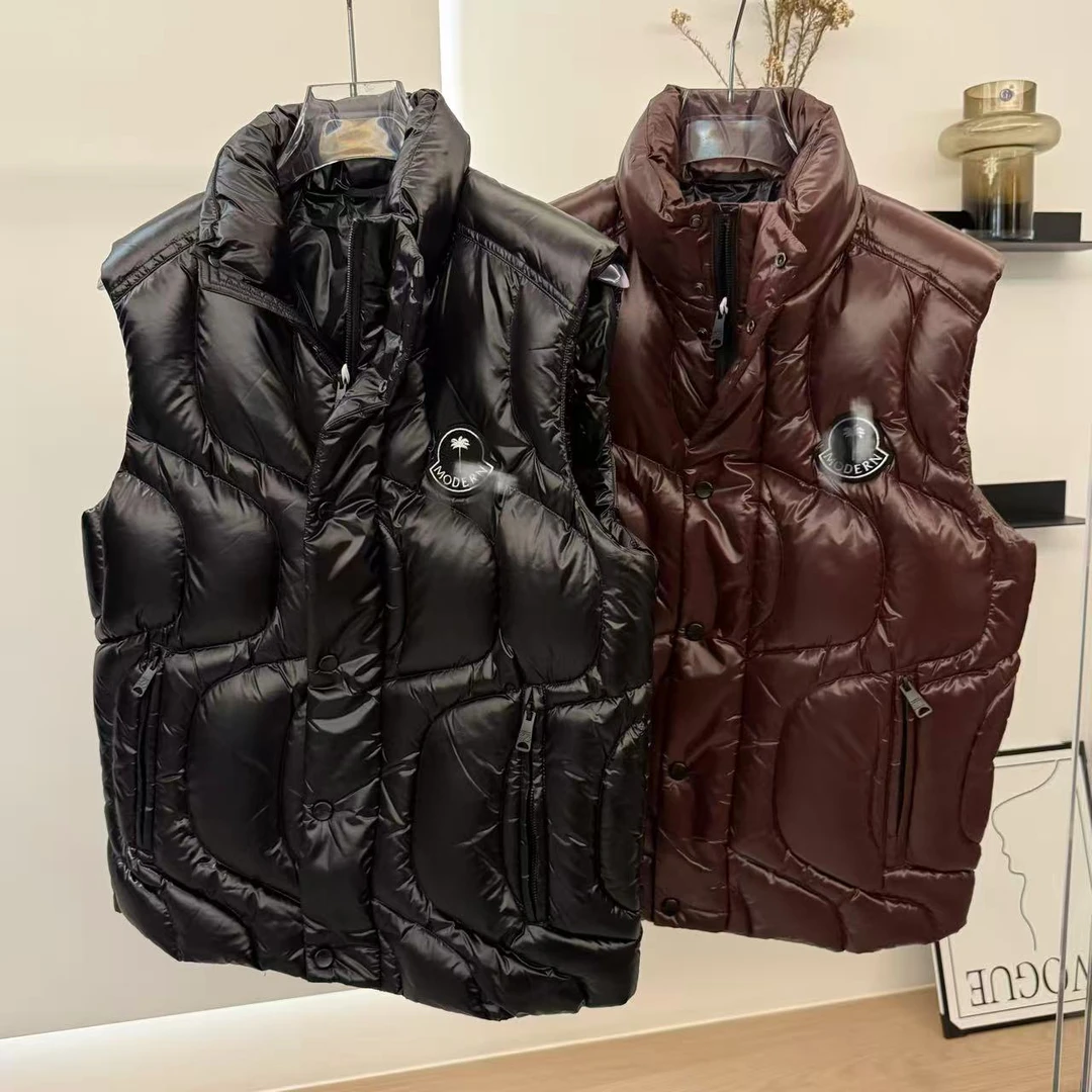 2025新款高端轻奢时尚保暖时尚百搭立领小树胸标羽绒马甲链接