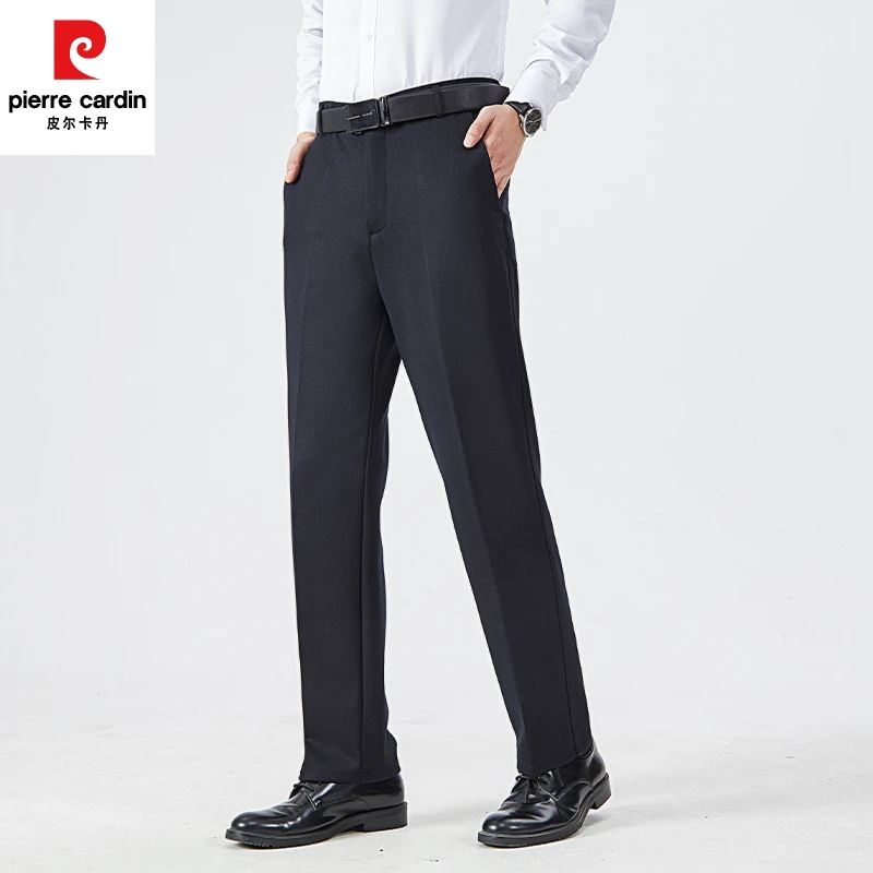 皮尔卡丹夏季男潮男休闲裤长裤西裤百搭时尚薄款高弹力弹力修身