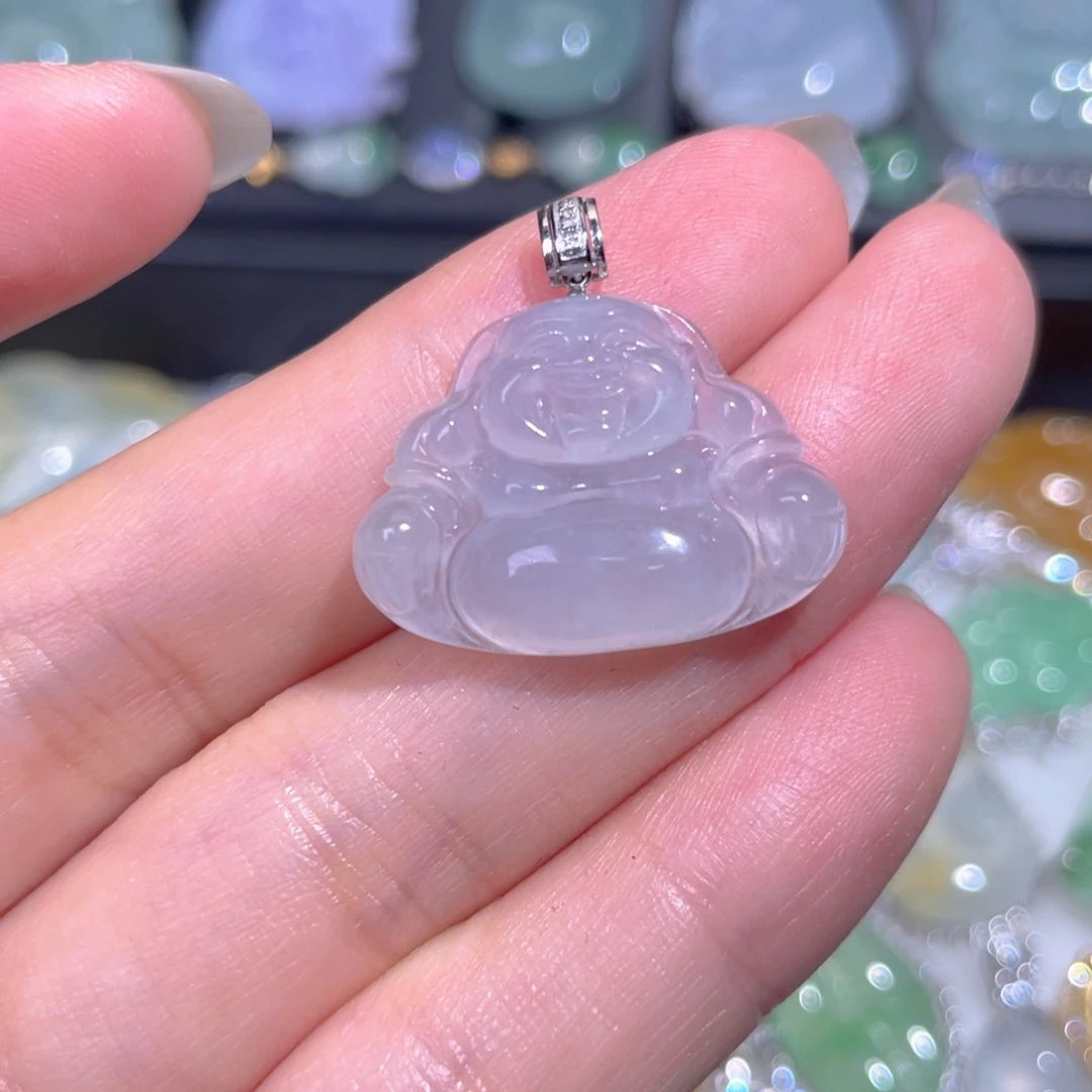 颈饰18K金镶嵌翡翠翡翠