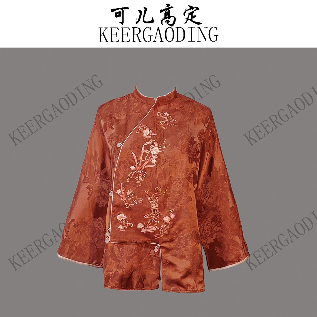 【可儿•高定】非遗红云纱高端新中式国风重工手推绣上衣BZ-GY35576