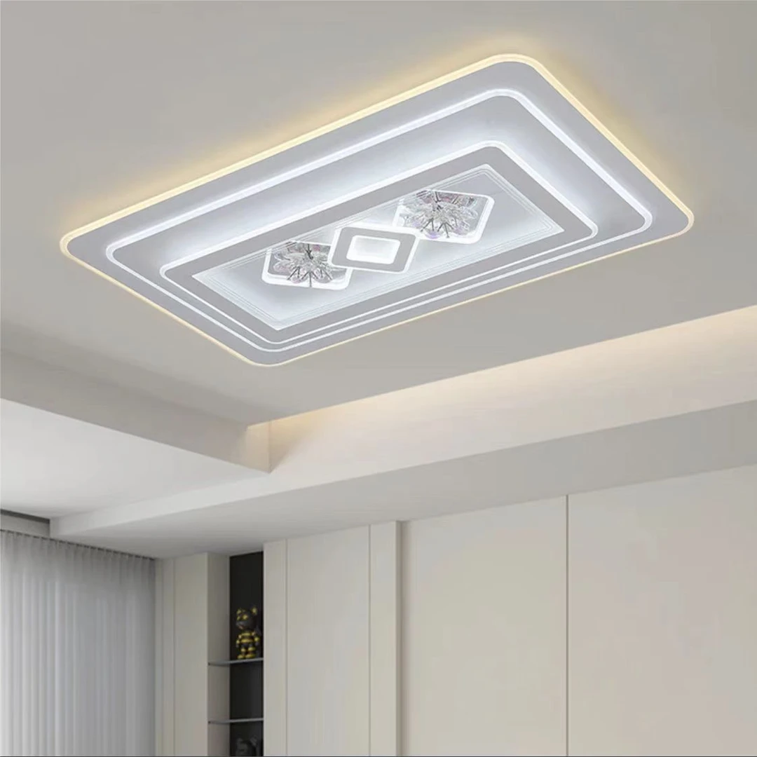 水晶客厅灯led吸顶灯现代简约大气大厅主灯创意房间餐厅卧室灯具