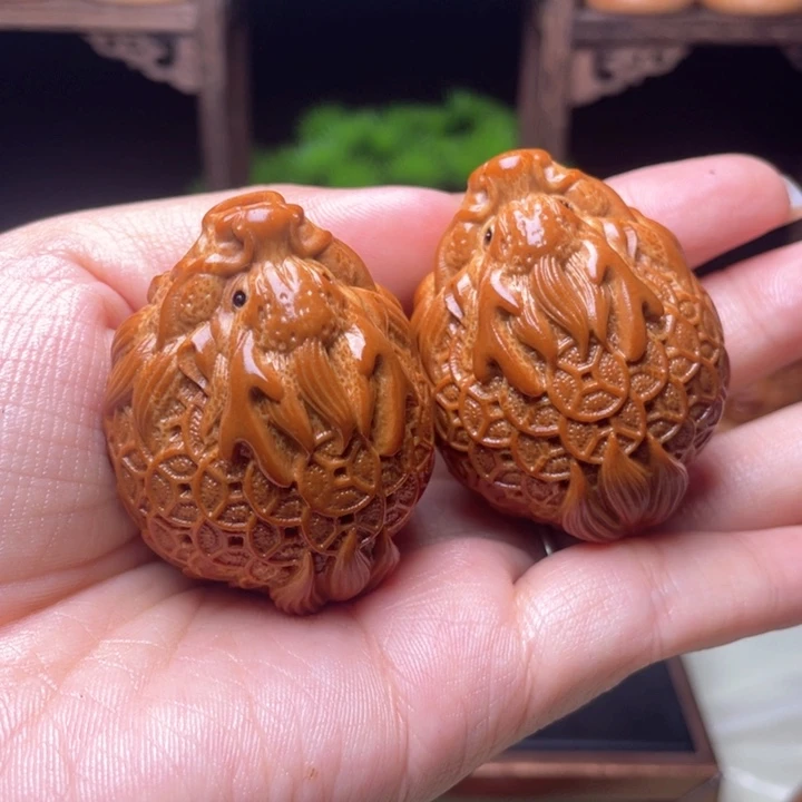 吊坠橄榄核金币龙龟手球3.5