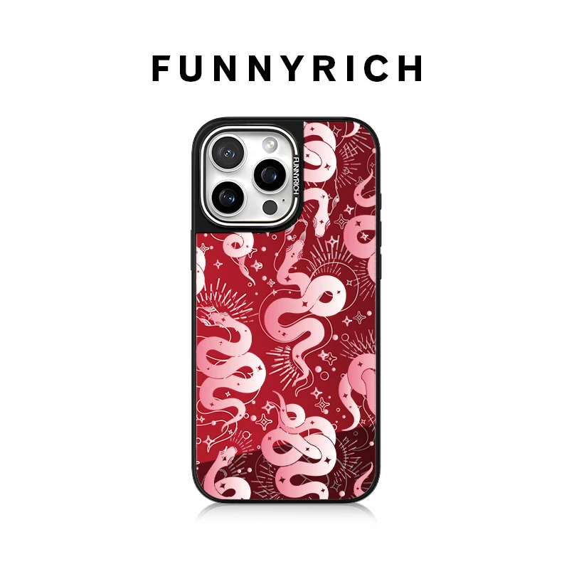 FUNNYRICH舞动灵蛇适用iPhone16ProMax手机壳苹果15/14新款磁吸13