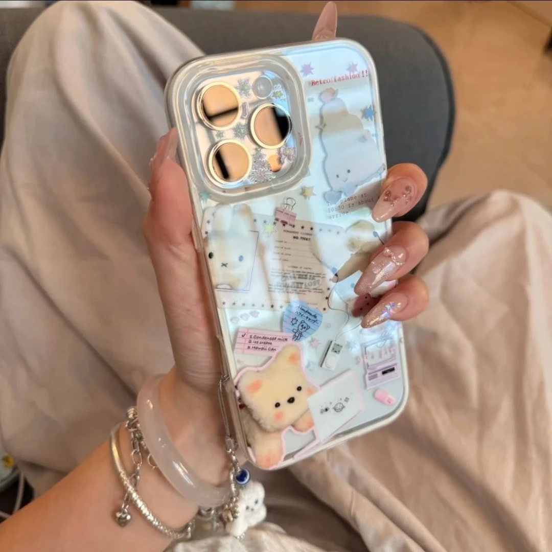 壳望写信米菲适用苹果15Pro手机壳13硅胶XSMax/xr/12女16/14p套