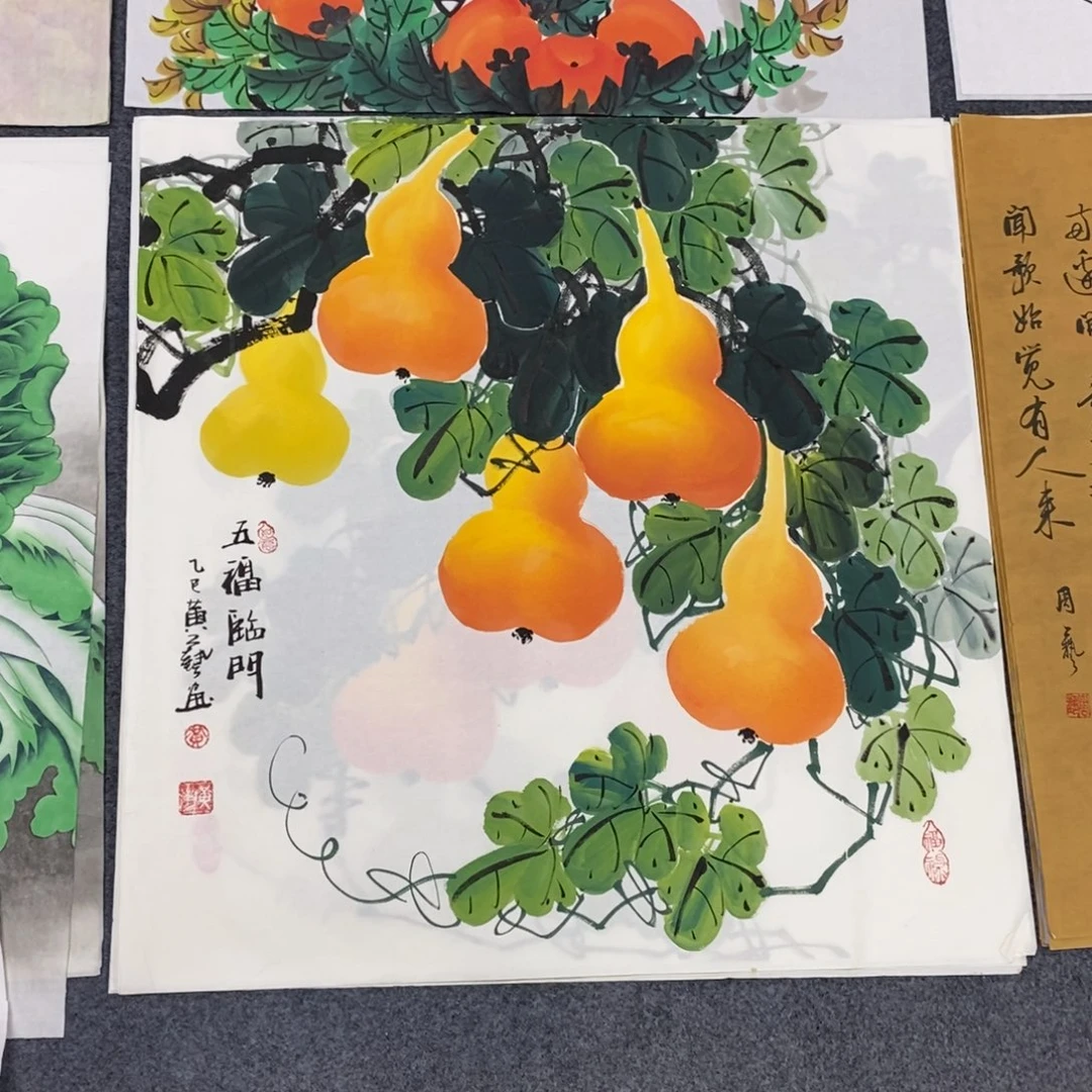 国画尺寸70✖️70斗方精品手绘画