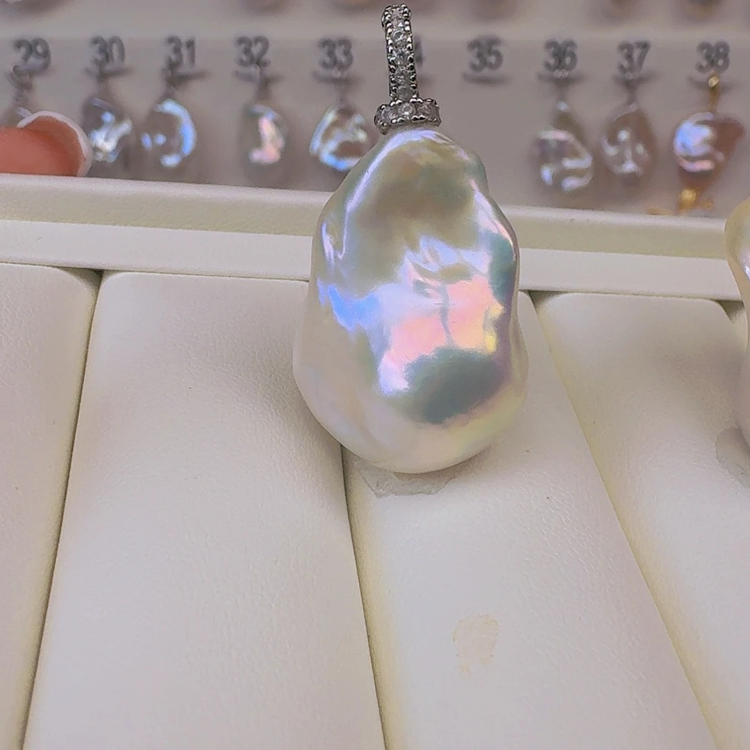 淡水珍珠银S925镶嵌颈饰