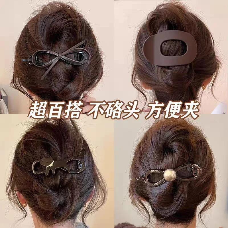 【多款混搭】简约网红磨砂鸭嘴夹大号后脑勺盘发抓夹女2025新款发饰