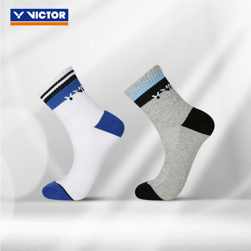 威克多VICTOR胜利羽毛球袜SK1015透气中筒吸汗专业男女运动袜子