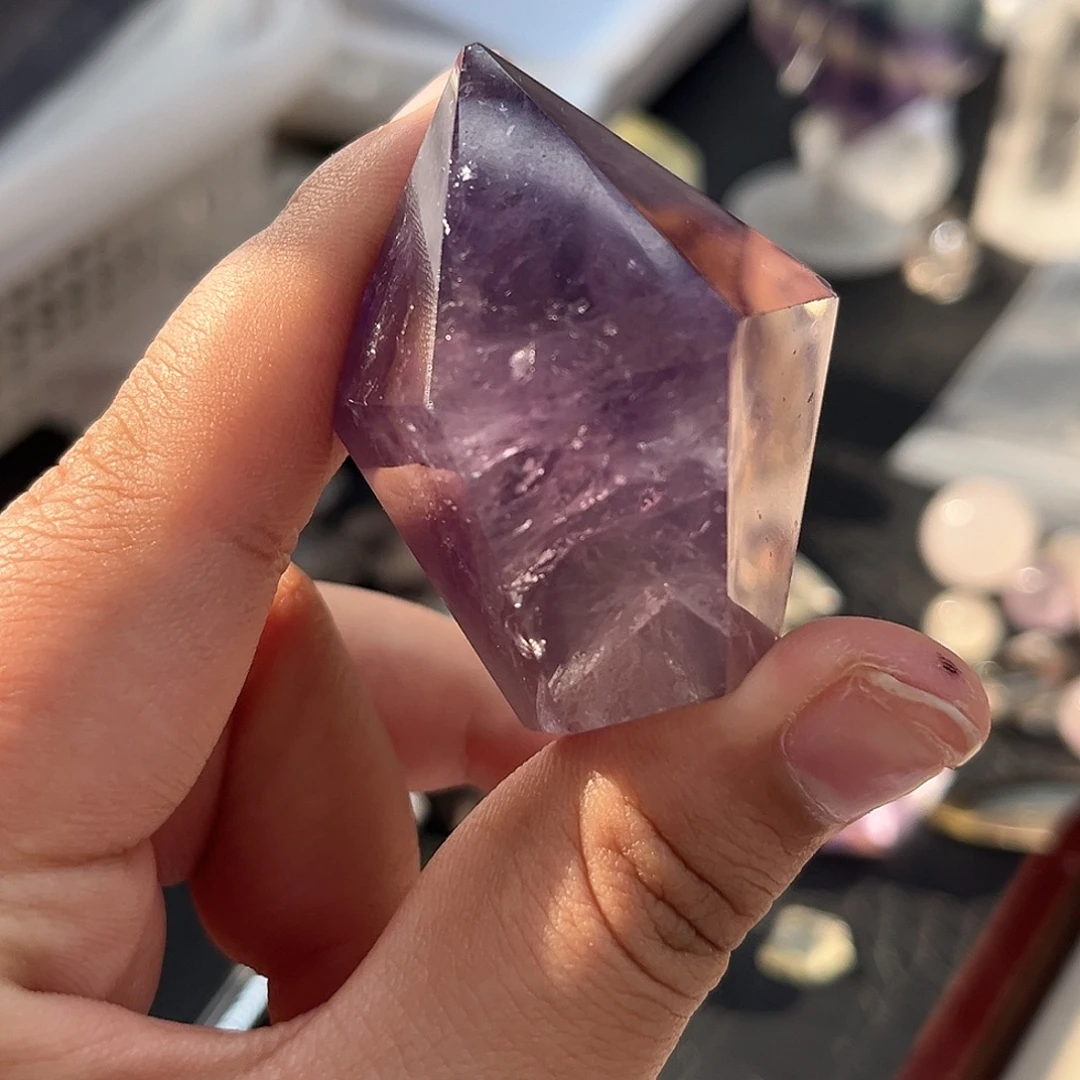 水晶未镶嵌珠宝半成品134 紫水晶