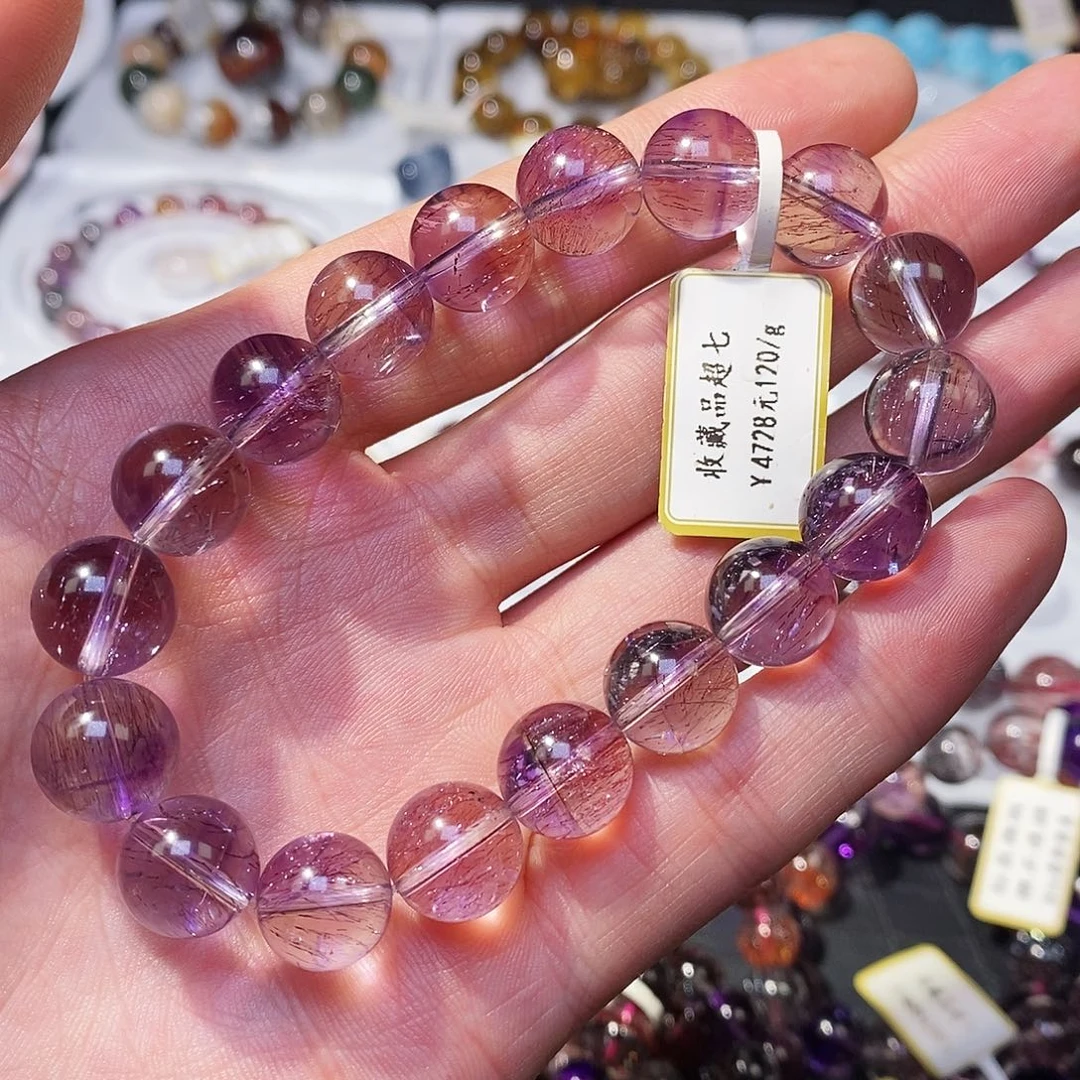 水晶未镶嵌手链紫超11.8