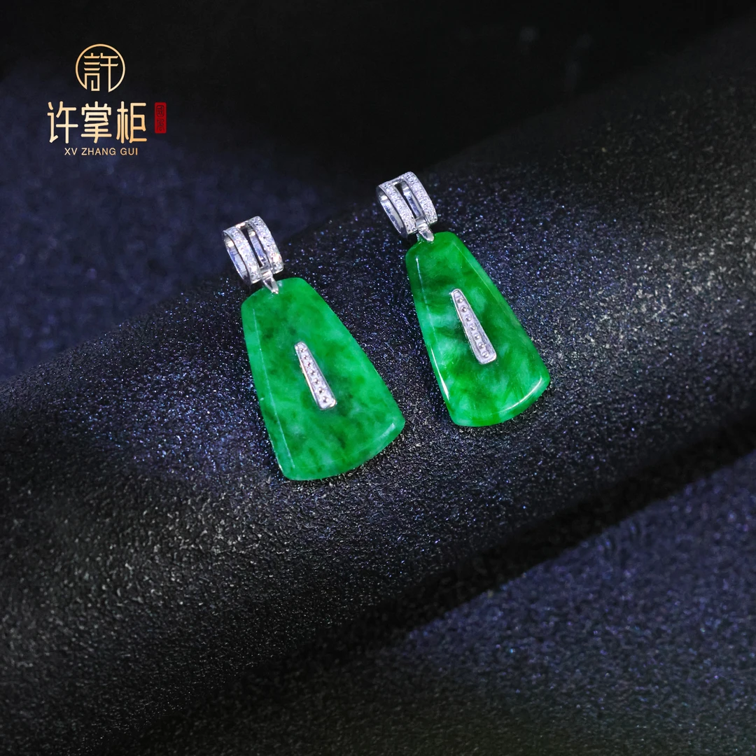 【YGY】18K金翡翠吊坠天然缅甸翡翠A货福贝配饰单个多样性随机发货