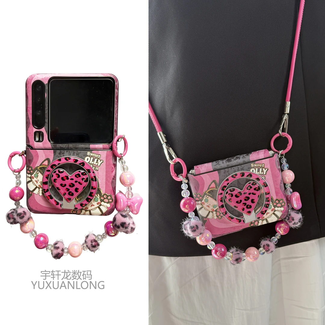 适用华为purax折叠屏手机壳pocket2韩系可爱小猫咪小米MixFlip2